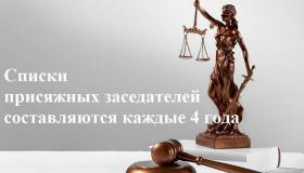  Списки кандидатов в присяжные заседатели федеральных судов общей юрисдикции